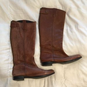 BDG chestnut brown real leather riding boots